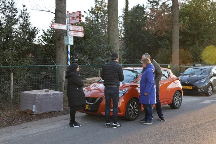 Schade bij botsing tussen meerdere voertuigen