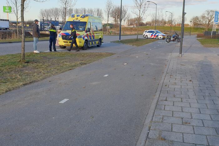 Motorrijder raakt gewond na val