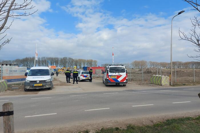 Zoekactie naar verdachte personen op bouwterrein