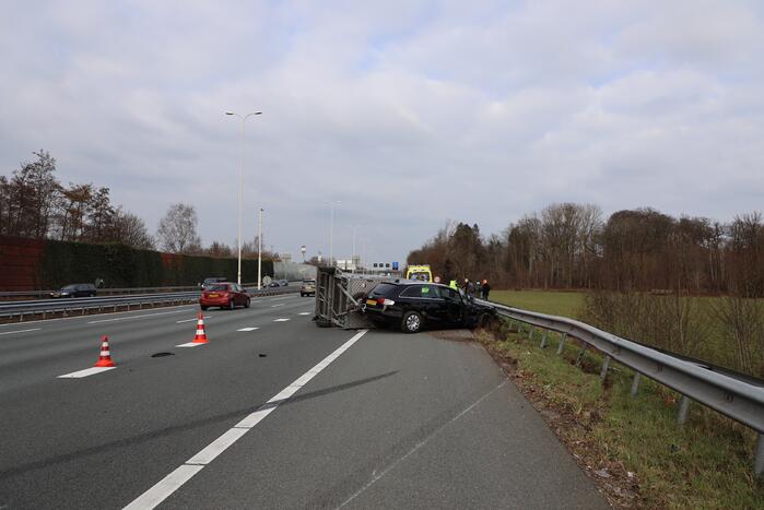 Aanhanger geschaard bij ongeval