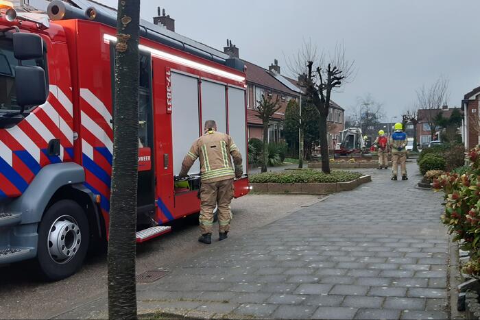 Gasleiding geraakt door graafwerkzaamheden