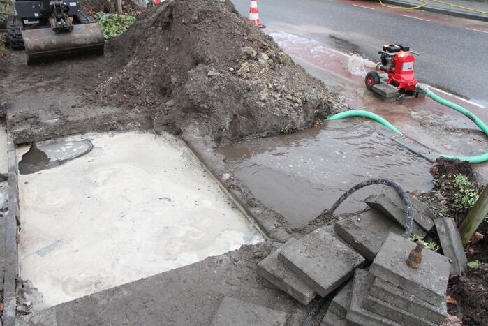 Huishoudens zonder water door gesprongen waterleiding