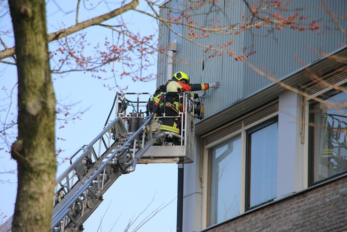 Gevelplaat losgewaaid door storm