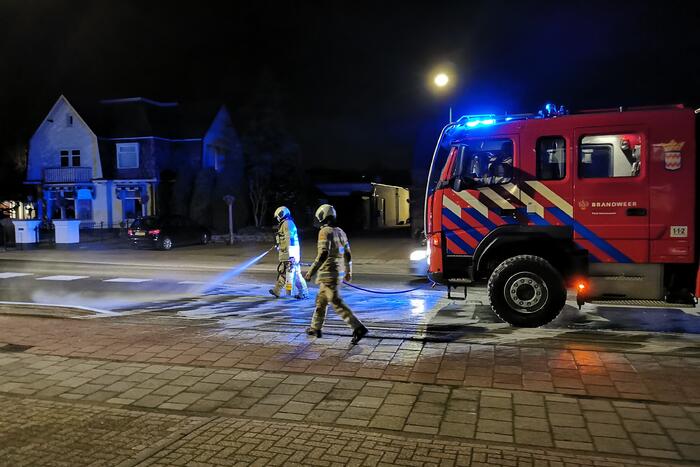 Vrachtwagen veroorzaakt oliespoor