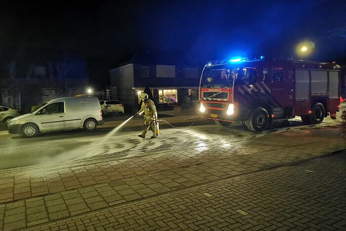 Vrachtwagen veroorzaakt oliespoor