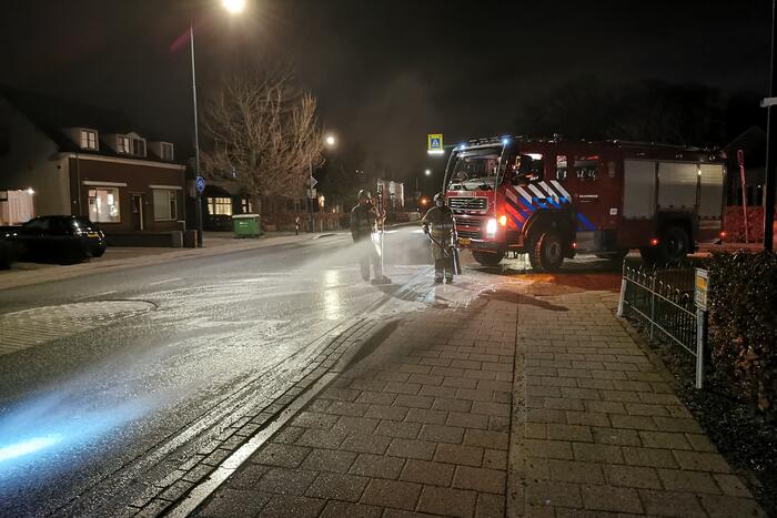 Vrachtwagen veroorzaakt oliespoor