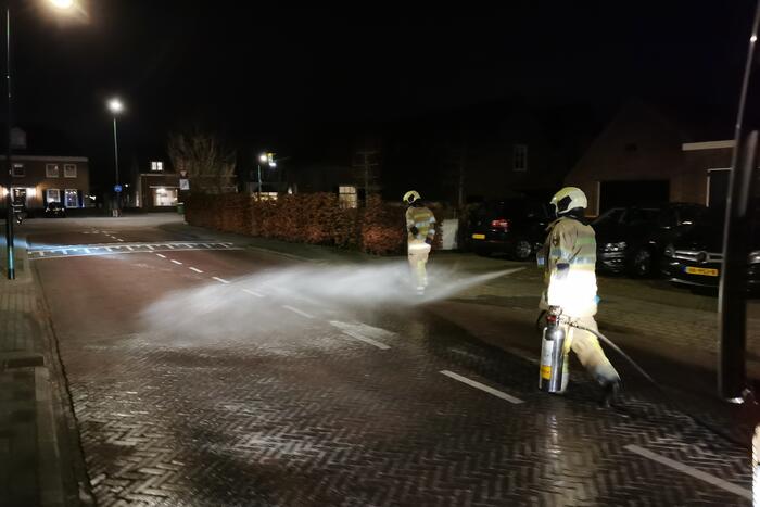 Vrachtwagen veroorzaakt oliespoor