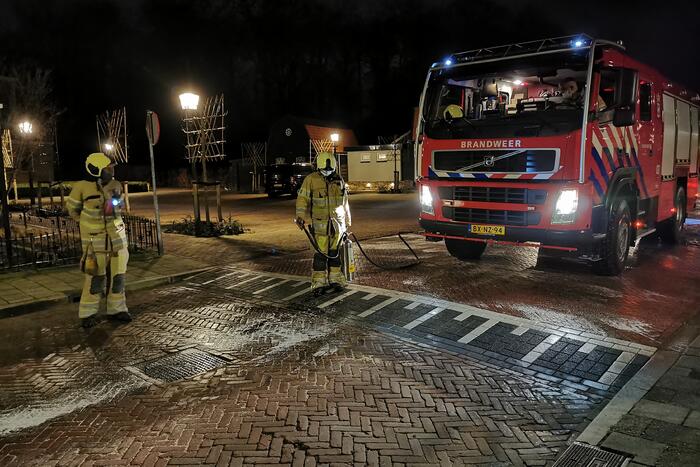 Vrachtwagen veroorzaakt oliespoor