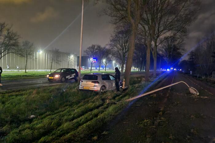 Bestuurder aangehouden na crash tegen boom
