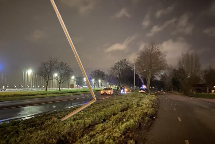 Bestuurder aangehouden na crash tegen boom