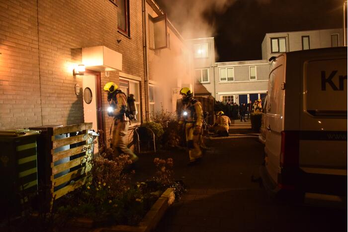 Forse rookontwikkeling bij woningbrand
