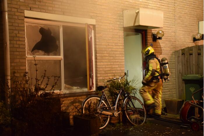 Forse rookontwikkeling bij woningbrand