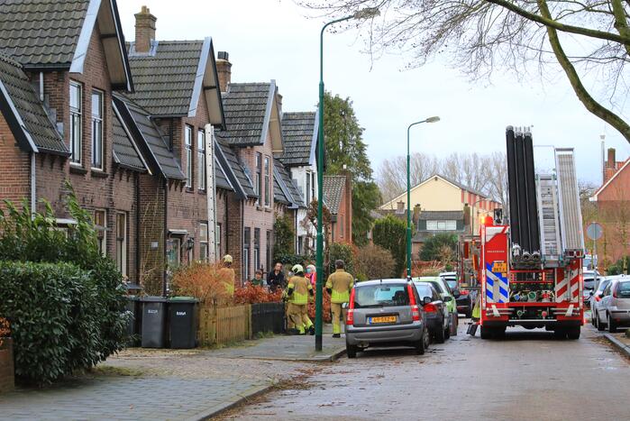 Dakrand beschadigd door harde wind