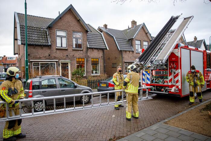 Dakrand beschadigd door harde wind