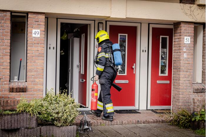 Brand in meterkast van woning