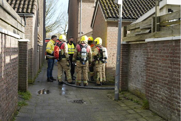 Hevige brand in schuur