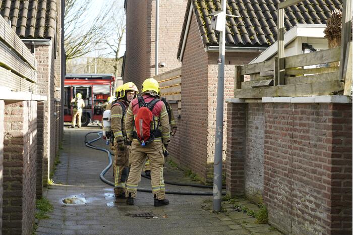 Hevige brand in schuur
