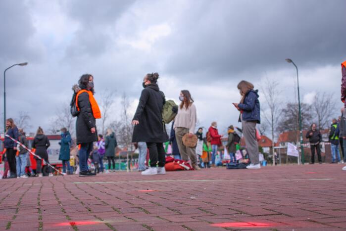 Klimaatdemonstratie bij Wagenwerkplaats