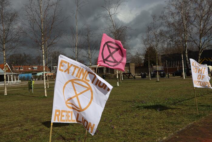 Klimaatdemonstratie bij Wagenwerkplaats