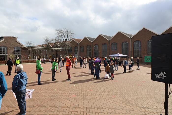 Klimaatdemonstratie bij Wagenwerkplaats