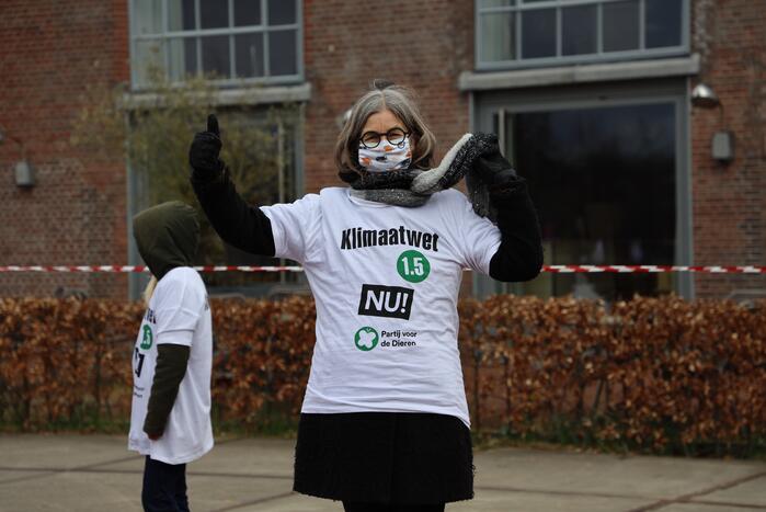 Klimaatdemonstratie bij Wagenwerkplaats