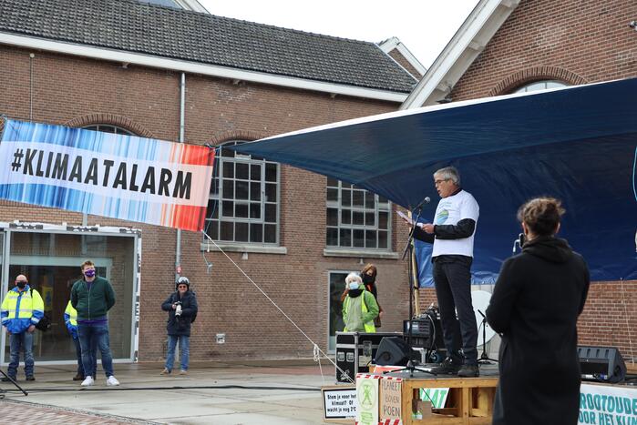 Klimaatdemonstratie bij Wagenwerkplaats