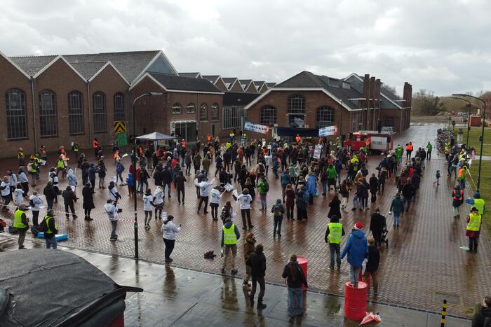 Klimaatdemonstratie bij Wagenwerkplaats