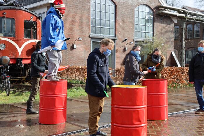Klimaatdemonstratie bij Wagenwerkplaats