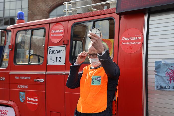 Klimaatdemonstratie bij Wagenwerkplaats