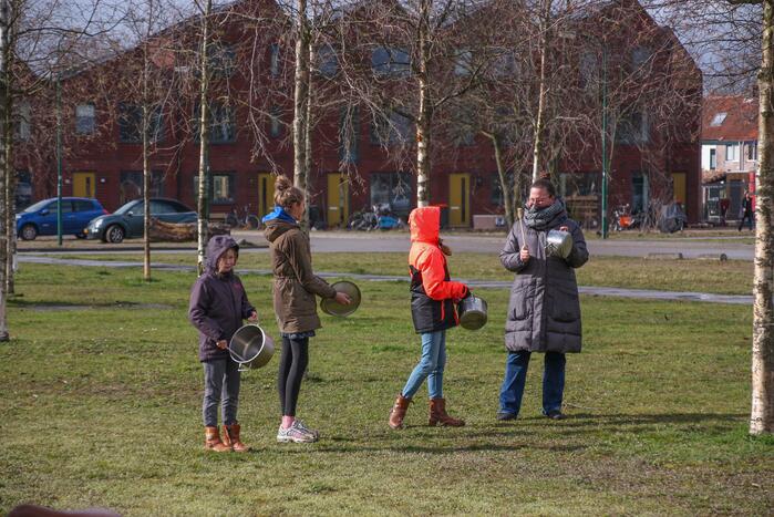 Klimaatdemonstratie bij Wagenwerkplaats