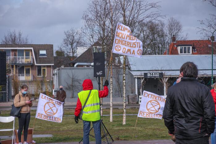 Klimaatdemonstratie bij Wagenwerkplaats