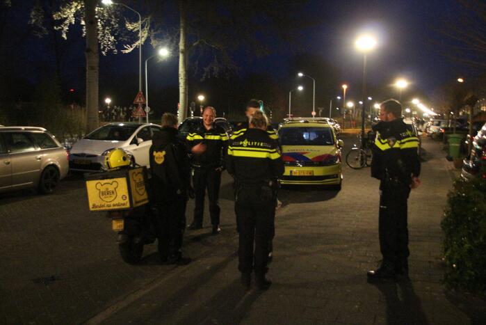 Maaltijdbezorger en fietser in botsing