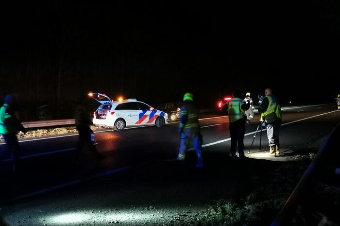 Schade na ongeval op snelweg