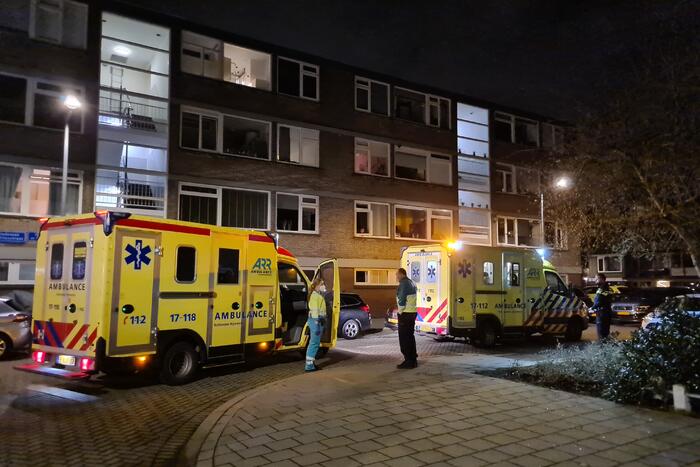 Brand op vierde etage van flatgebouw