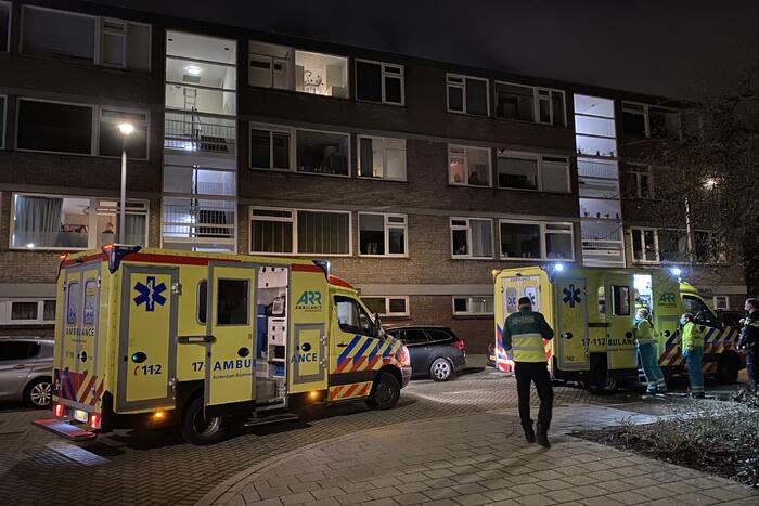 Brand op vierde etage van flatgebouw