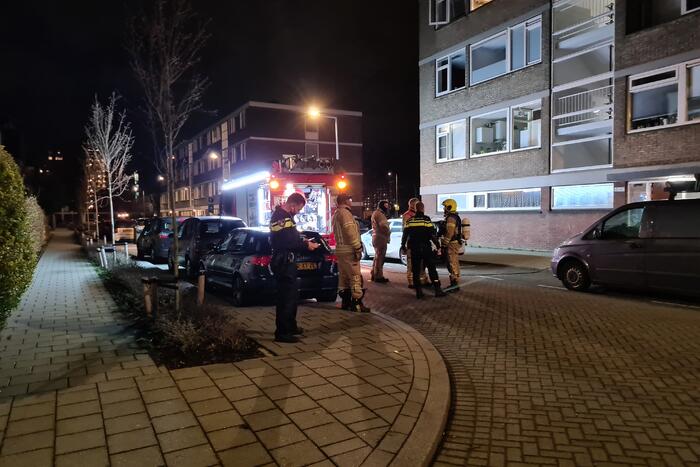 Brand op vierde etage van flatgebouw