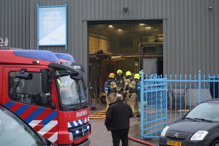 Veel rookontwikkeling na brand in machine