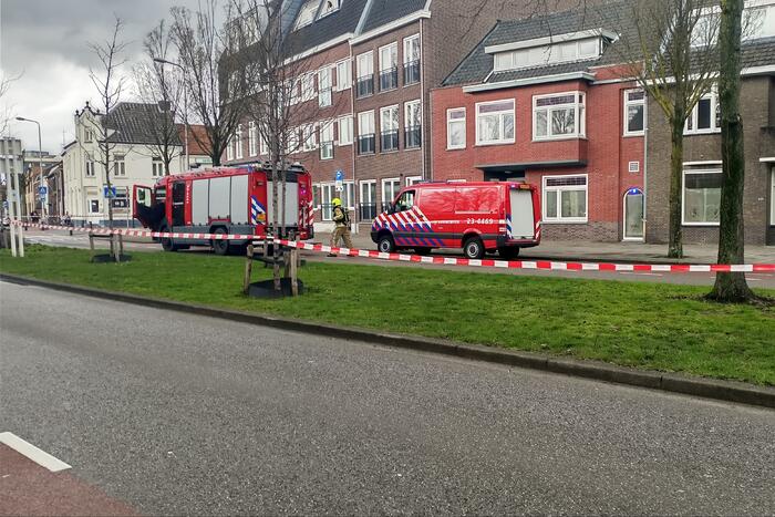 Straat afgesloten na gaslek