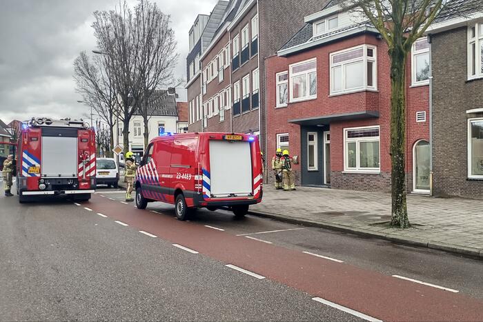 Straat afgesloten na gaslek