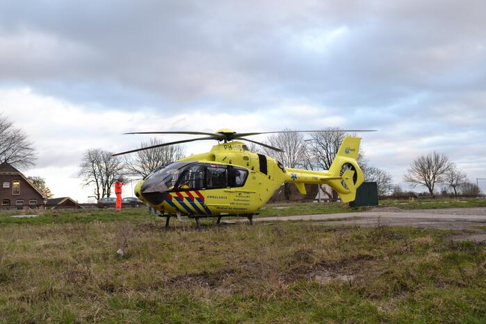 Traumahelikopter landt voor eenzijdig ongeval