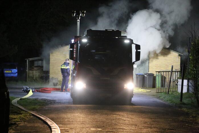 Veel rook bij brand in loods