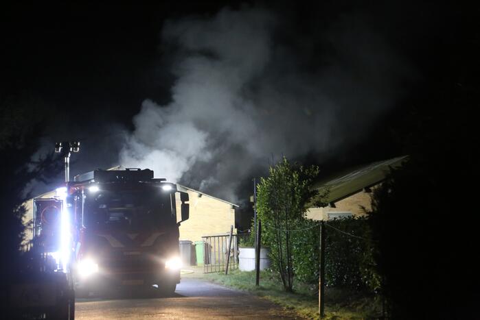 Veel rook bij brand in loods