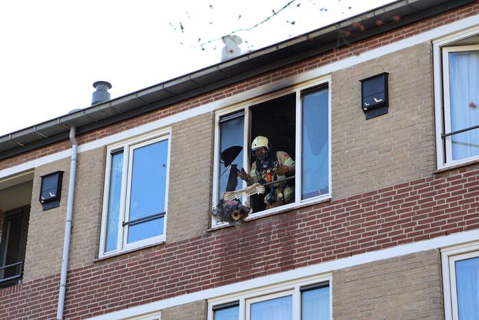 Brand in slaapkamer van flatwoning snel geblust