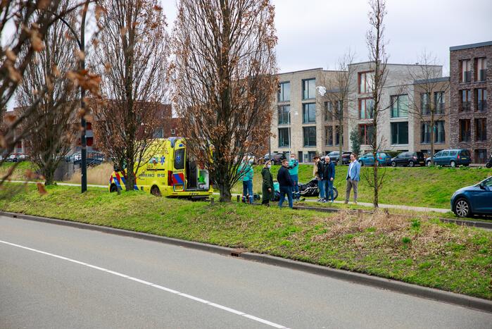 Man gaat met Harley Davidson onderuit