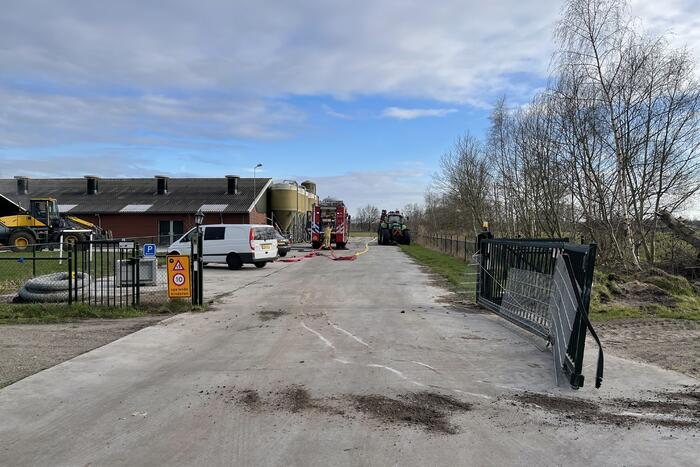 Grote brand in varkensstal