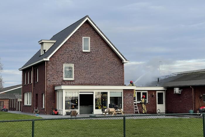Grote brand in varkensstal