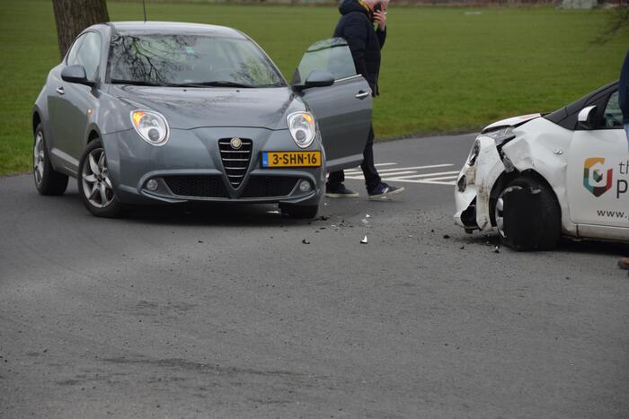 Schade bij botsing op kruising