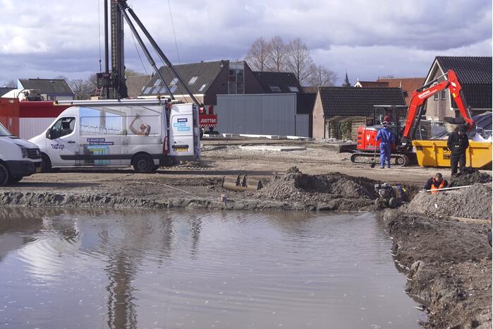 Waterlekkage op bouwterrein