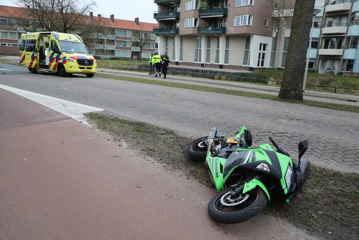 Motorrijder gewond bij ongeval