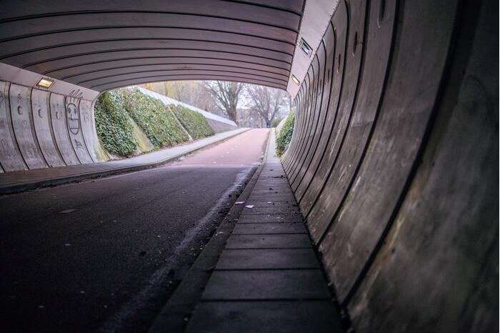 Vijf personen aangehouden voor vernielingen in fietstunnel